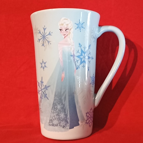 Disney Frozen Elsa Tall Princess Ceramic Coffee Or Tea Mug. 16oz - 6"Tall. Blue. - Picture 2 of 16